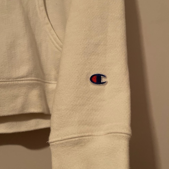 Champion Women's White and Blue Hoodie - Picture 2 of 4